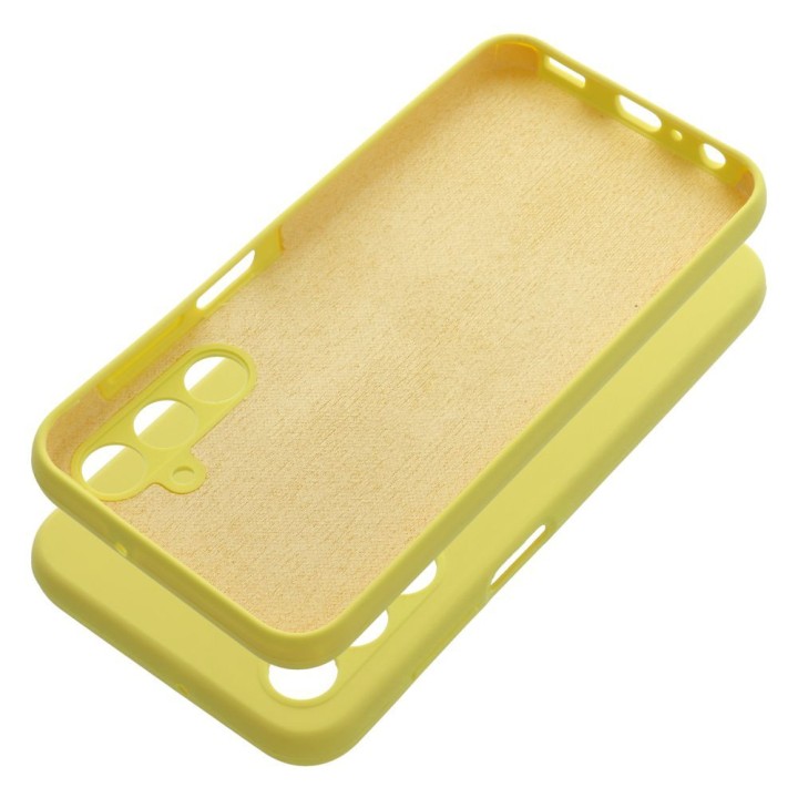Чехол для Samsung A25 5G Silicone 2mm (camera protection) желтый