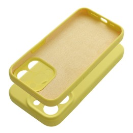Case for iPhone 15 PRO Silicone 2mm (camera protection) yellow