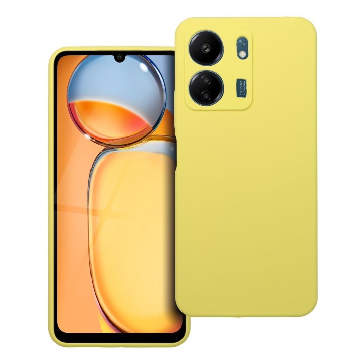 Etui na Xiaomi Redmi 13C Silicone 2mm (camera protection) zółte
