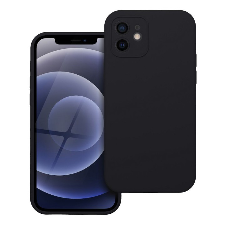 Etui na iPhone 12 Silicone 2mm (camera protection) czarne