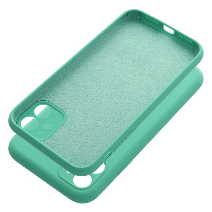 Чехол для iPhone 11 Silicone 2mm (camera protection) мятный