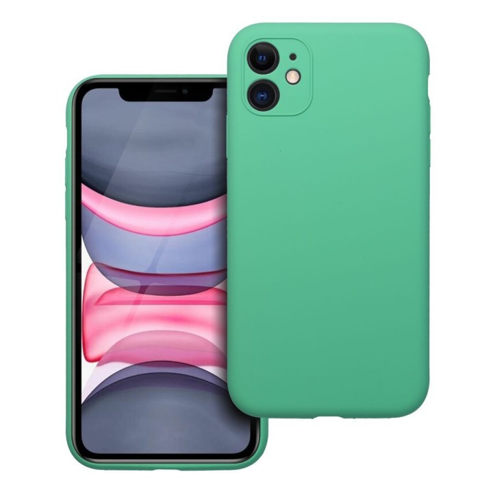 Чехол для iPhone 11 Silicone 2mm (camera protection) мятный