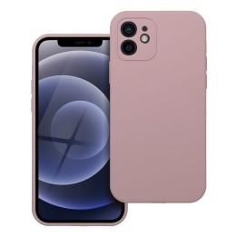 Чохол для iPhone 12 Silicone 2mm (camera protection) пудрово-рожевий
