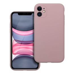 Чохол для iPhone 11 Silicone 2mm (camera protection) пудрово-рожевий