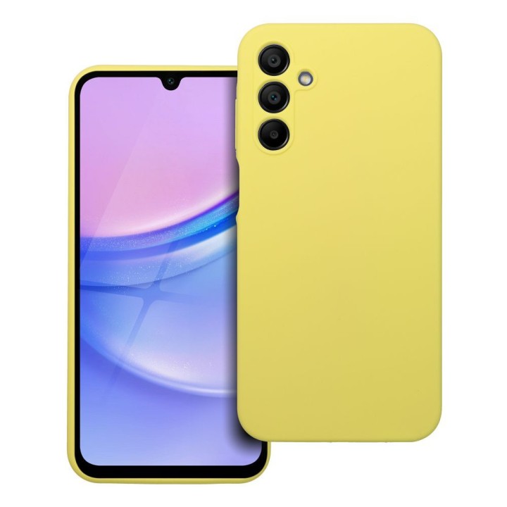 Case for Samsung A15 5G / A15 4G Silicone 2mm (camera protection) yellow
