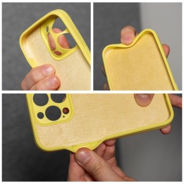 Чохол для iPhone 13 Silicone 2mm (camera protection) жовтий