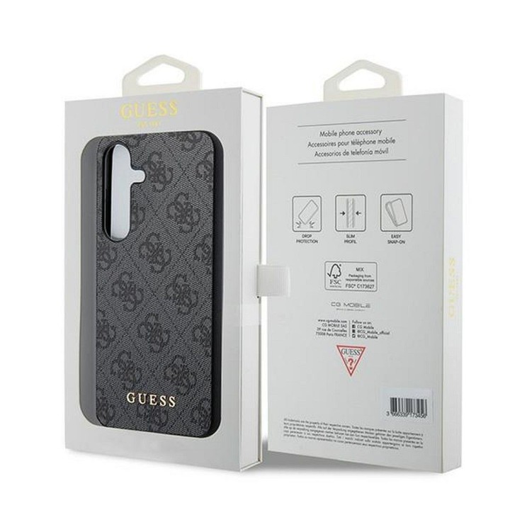GUESS чехол для SAMSUNG A35 GUOHCSA35G4GFGR (PU 4G Classic Metal Logo) черный