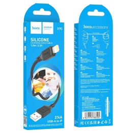 Кабель USB A для Micro USB Hoco 2,4A 1 m X90 чорний