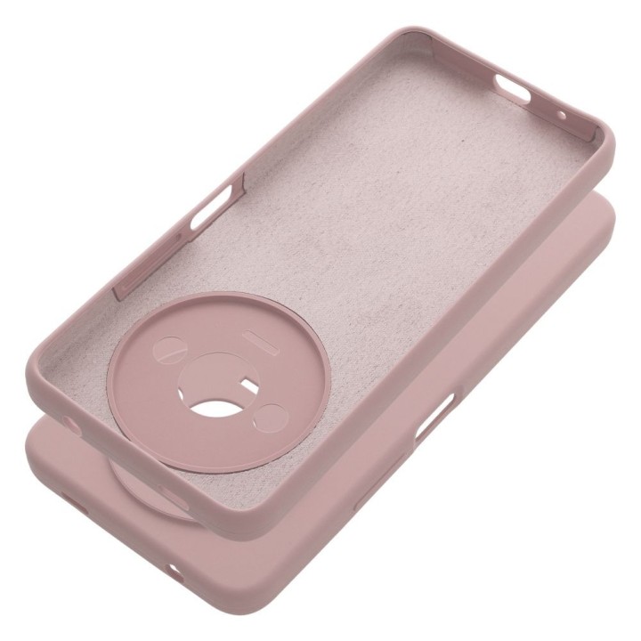 Чехол для Xiaomi Redmi A3 4G Silicone 2mm (camera protection) пудрово-розовый
