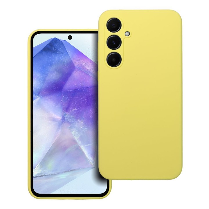 Case for Samsung A55 5G Silicone 2mm (camera protection) yellow