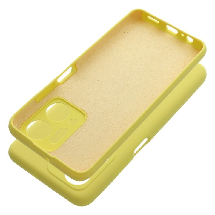 Case for Honor X7A Silicone 2mm (camera protection) yellow