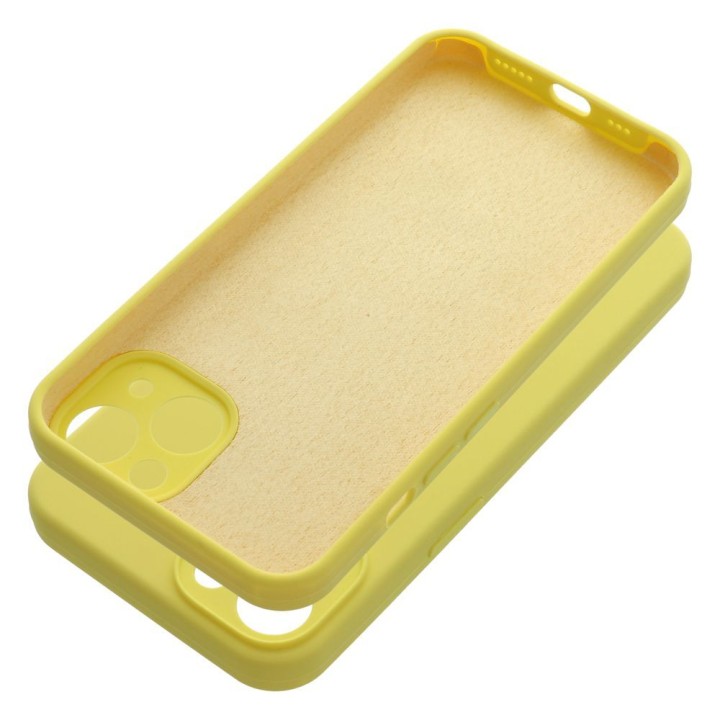 Чохол для iPhone 13 Silicone 2mm (camera protection) жовтий