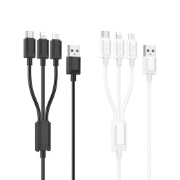 Cable 3w1 USB A for Lightning / Micro USB / USB C Hoco 2A X74 1 m black