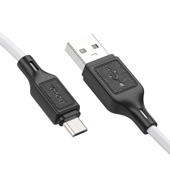 Cable USB A to Micro USB Hoco 2,4A 1 m X90 white