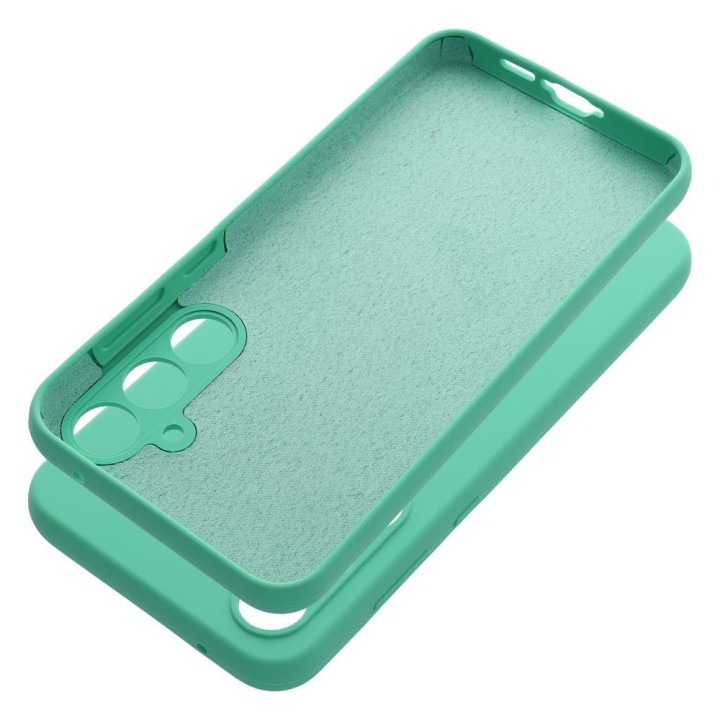 Чехол для Samsung A55 5G Silicone 2mm (camera protection) мятный