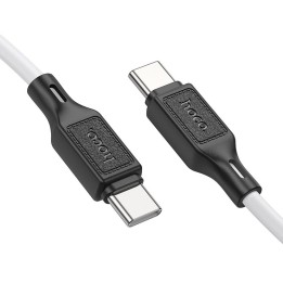 Кабель USB-C – USB-C Hoco 3A 60W 1 m X90 білий