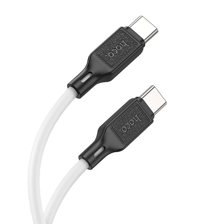 Кабель USB C — USB C Hoco 3A 60W 1 m X90 білий