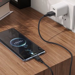 Кабель USB-A – USB-C Hoco 3A 1 m X90 черный