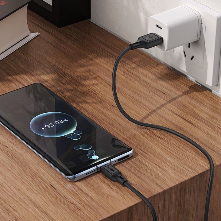 Кабель USB-A – USB-C Hoco 3A 1 m X90 черный