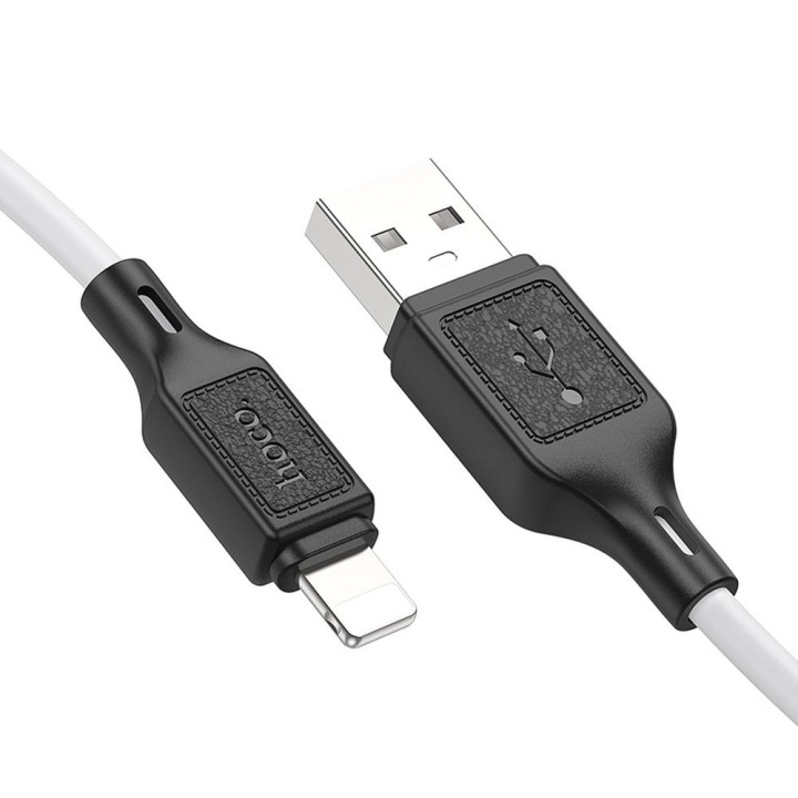 Кабель USB A — Lightning Hoco 2,4A 1 m X90 білий