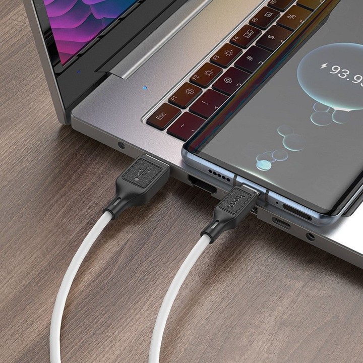 Кабель USB-A – USB-C Hoco 3A 1 m X90 білий