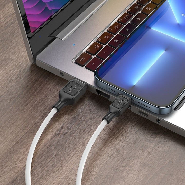 Cable USB A for Lightning Hoco 2,4A 1 m X90 white