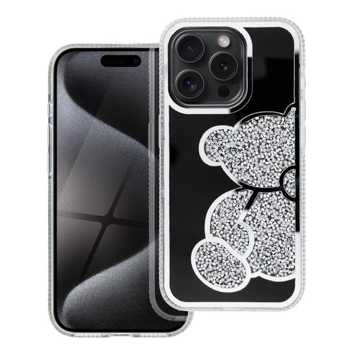 Чохол для iPhone 12 / 12 PRO Teddy Bear сріблястий