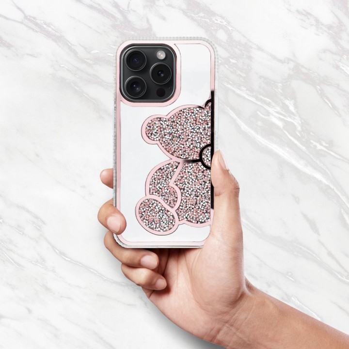 Case for iPhone 14 Teddy Bear pink