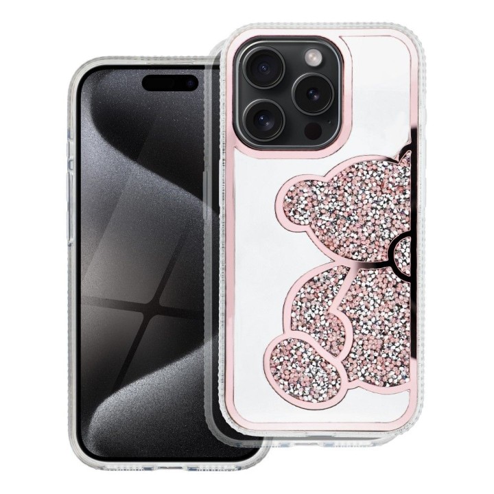 Etui na iPhone 14 Teddy Bear różowe