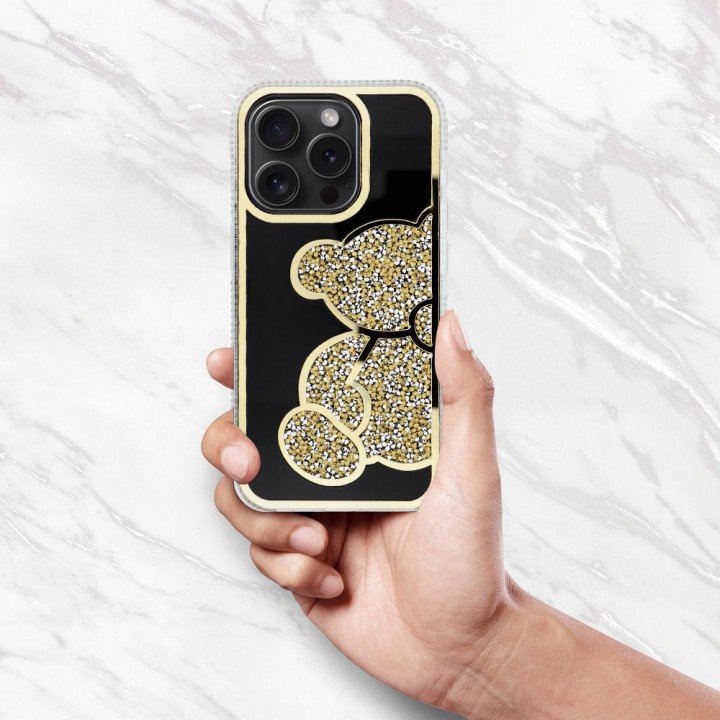 Etui na iPhone 11 Teddy Bear złote