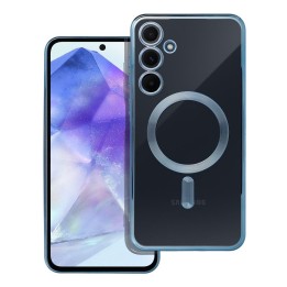 Чехол для Samsung A55 Electro Mag Cover совместимый с MagSafe синий