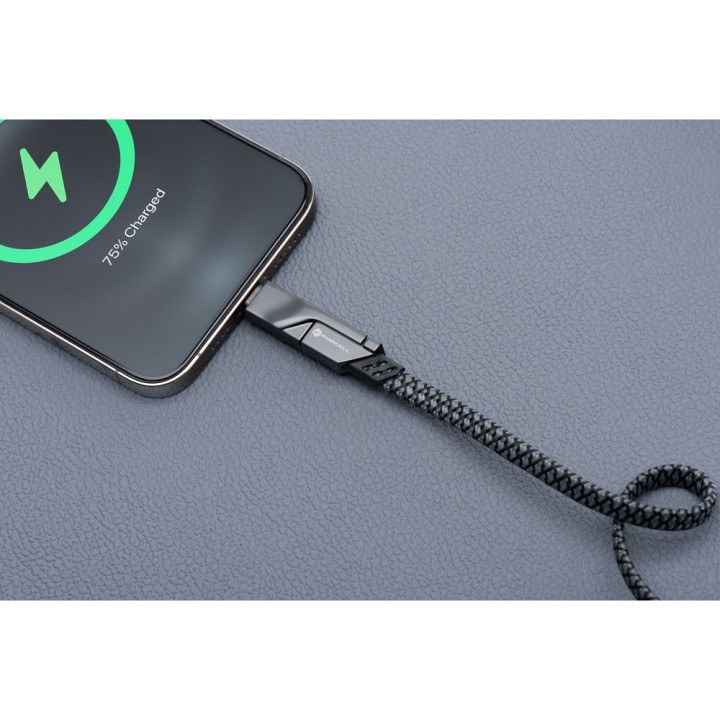 Kabel 4w1 USB C / USB A  do USB C / Lightning Forcell F-Energy QC PD 3A 60W 1 m C241 chrom