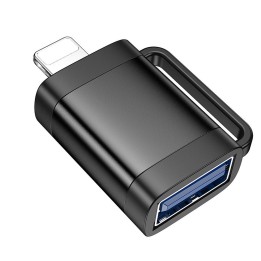 Адаптер OTG Lightning для USB A Hoco UA31A чорний