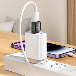 Адаптер OTG USB C для USB A Hoco 3A UA31C чорний