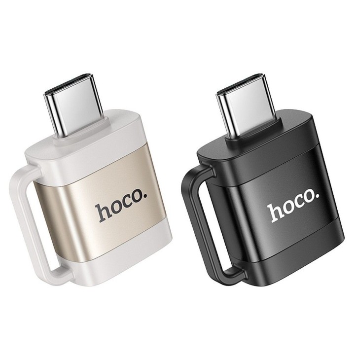 Адаптер OTG USB C на USB A Hoco 3A UA31C чорний