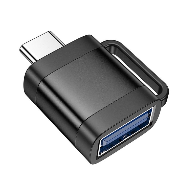 Адаптер OTG USB C для USB A Hoco 3A UA31C чорний