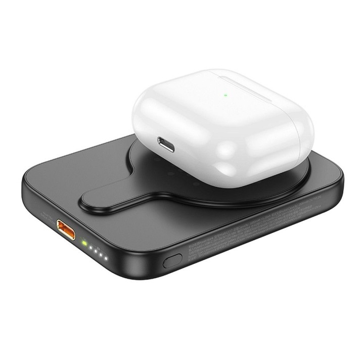 Повербанк сумісний з MagSafe Hoco 5000 mAh QC PD 18W J117 чорний