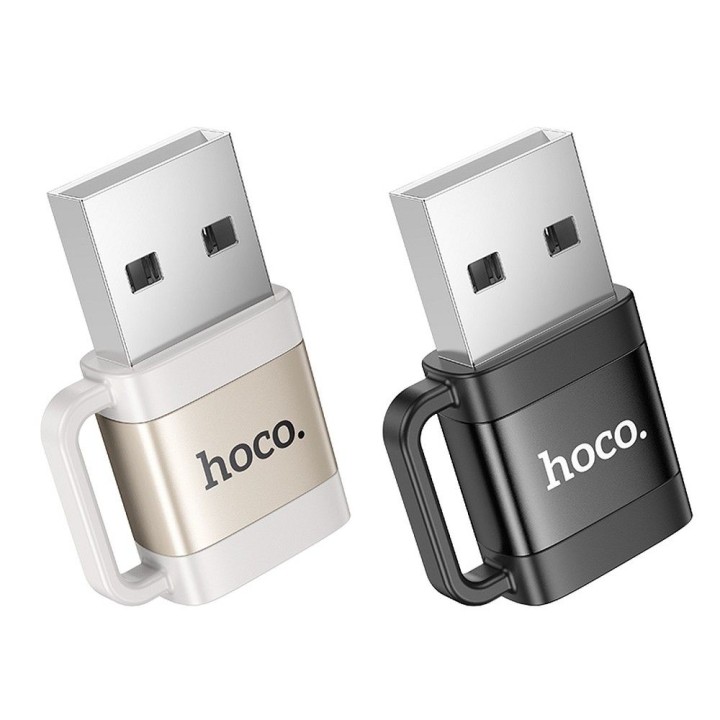 Адаптер OTG USB A для USB C Hoco 3A UA31D чорний