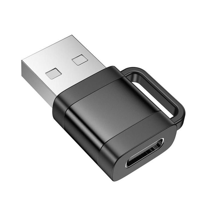 Адаптер OTG USB A для USB C Hoco 3A UA31D черный