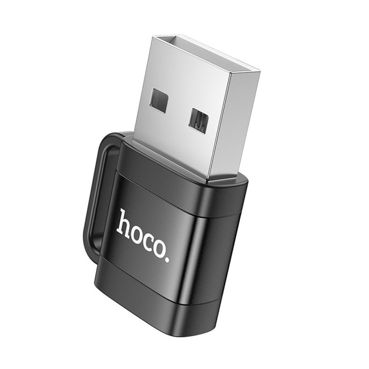 Адаптер OTG USB A для USB C Hoco 3A UA31D чорний
