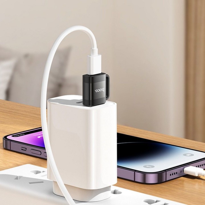 OTG adapter USB A to USB C Hoco 3A UA31D black