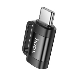 Адаптер OTG USB C для Lightning Hoco 3A UA31E черный