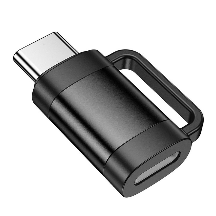 Адаптер OTG USB C для Lightning Hoco 3A UA31E черный
