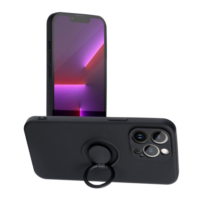 Etui na iPhone 12 PRO MAX Silicone Ring czarne