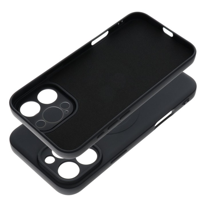 Чехол для iPhone 16 PRO MAX Silicone Mag Cover совместимый с MagSafe (camera protection) черный