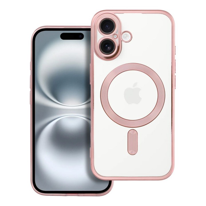 Case for iPhone 16 Electro Mag Cover compatible with MagSafe rose gold