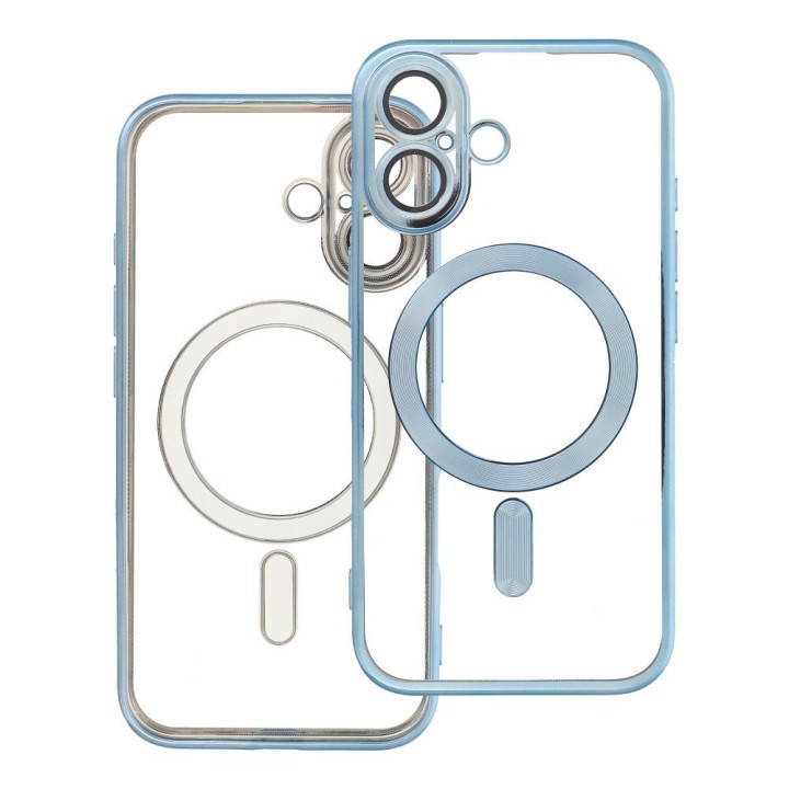 Case for iPhone 16 Electro Mag Cover compatible with MagSafe blue