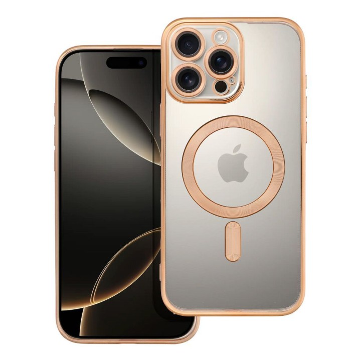 Case for iPhone 16 PRO MAX Electro Mag Cover MagSafe compatible gold