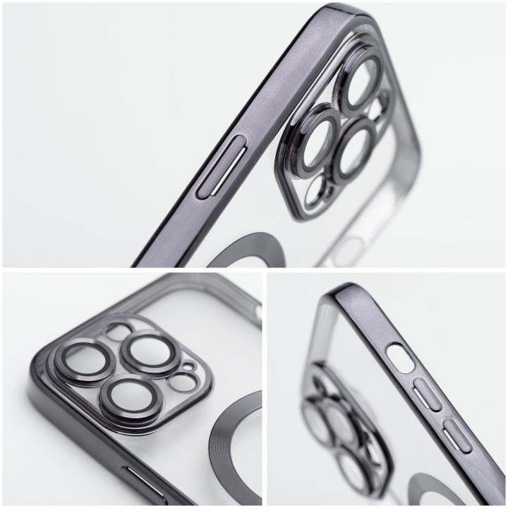 Case for iPhone 16 PRO Electro Mag Cover compatible with MagSafe black