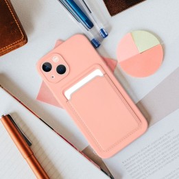 Чохол для iPhone 16 PLUS Card Case рожевий